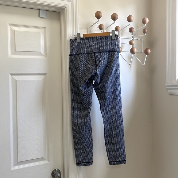 LULULEMON Wunder Under Pant High Waist Yoga Leggings Houndstooth Size 6 - Picture 12 of 14